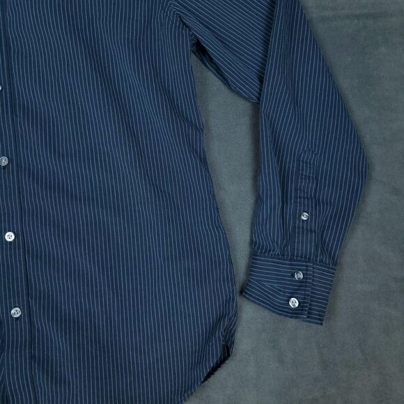 American Eagle Shirt Mens Large Pinstripe Button Up Premium Vintage Fit - Picture 5 of 12